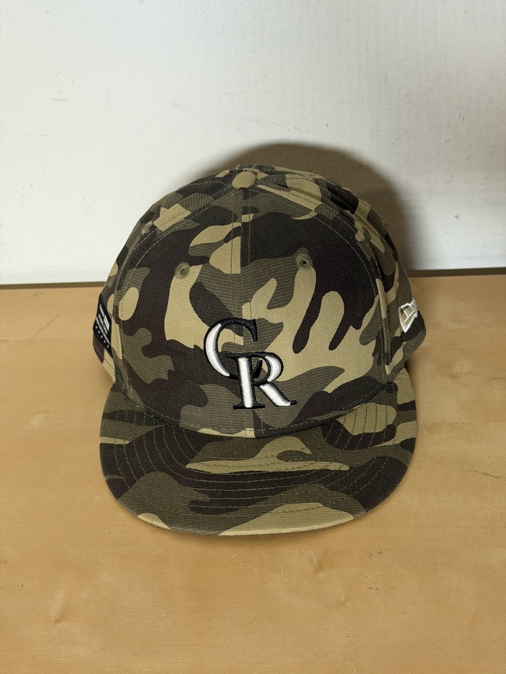 Colorado Rockies New Era 59FIFTY Armed Forces Day Camo Hat 7 5/8 MLB On Field
